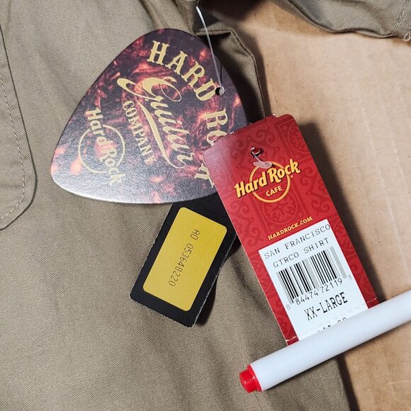 Hard Rock Cafe Guitar Co San Francisco Button-Up Shirt XXL 2XL New With Tags - Picture 13 of 14